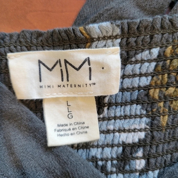 𝅺Mimi Maternity Floral Midi Dress Women's L Pregnancy Boho Chic Cottage Easter - Picture 9 of 12